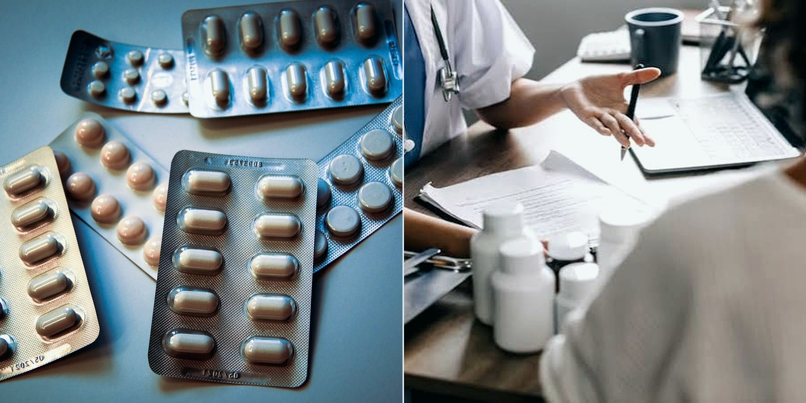TB treatment medication and a treatment-monitoring consultation.